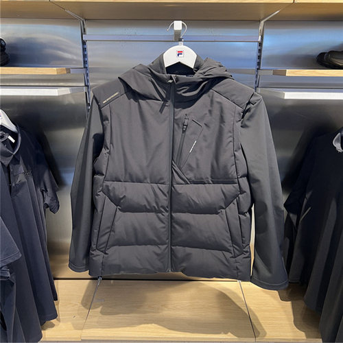 FILA斐乐2025冬新款男士时尚休闲运动保暖羽绒服两件套F61M543997