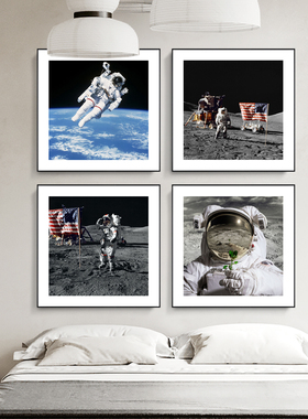 NASA阿波罗登月宇航员装饰画
