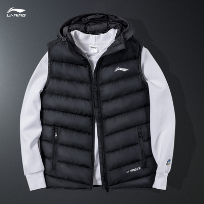 李宁高端羽绒服马夹背心男装