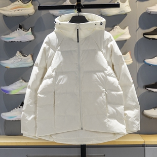 李宁羽绒服女冬季2025新款加厚衣服短款女装连帽上衣鸭绒白色外套
