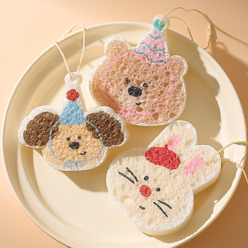 川岛屋可爱洗碗海绵擦木浆棉厨房洗碗神器刷碗海绵块百洁布魔力擦