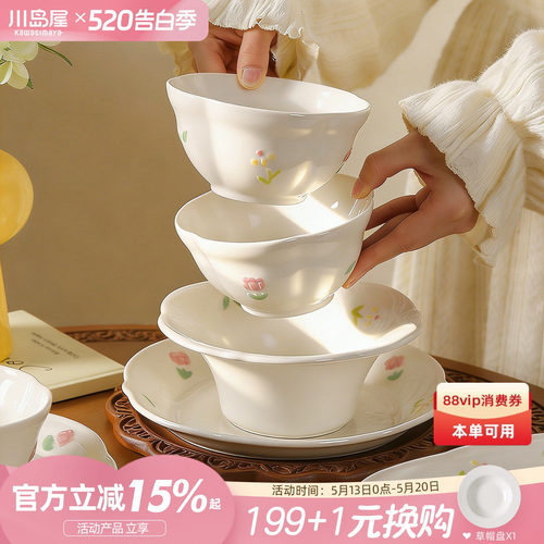 川岛屋漂亮好看的饭碗水果酸奶碗
