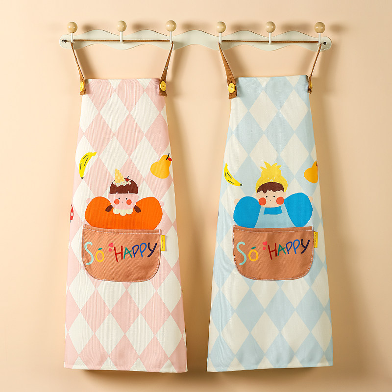 川岛屋儿童围裙2026新款防水男女孩可爱罩衣书法美术生专用画画衣