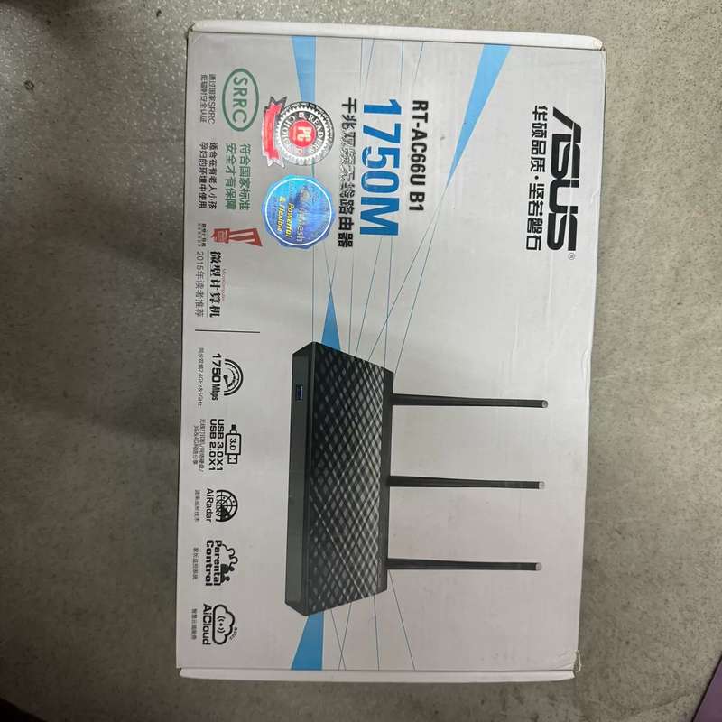 议价-华硕RT-AC66U B1路由器，1750M双频，原装包装盒-可维修