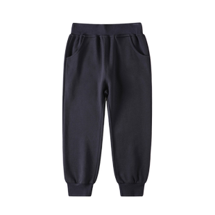 男女童运动裤春秋款休闲儿童幼儿园小学生校服长裤子藏青蓝黑灰色