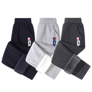 男童运动裤薄绒一体绒儿童休闲裤子秋冬加绒小学生男孩宝宝长裤潮