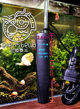 内置迷你小型自动恒温热带鱼加热棒桌面斗鱼生态造景缸兰陵泰斗