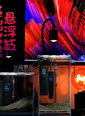 悬浮开缸套餐热带观赏鱼斗鱼饲养缸免换水超白玻璃缸逗鱼镜三色灯
