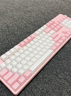 OEM高度透光机械键盘十字104键帽红黄蓝白绿通用IKBC/高斯/黑峡谷