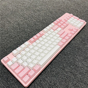 OEM高度透光机械键盘十字104键帽红黄蓝白绿通用IKBC/高斯/黑峡谷