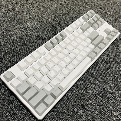 凡酷f87灰白pbt高特黑键机械键盘