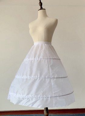 女童裙撑lolita62厘米蓬蓬演出服裙花童礼服儿童公主长裙衬裙半身