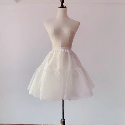 裙撑lolita白色内衬洛丽塔软无骨日常衬裙半身裙cosplay蓬蓬裙