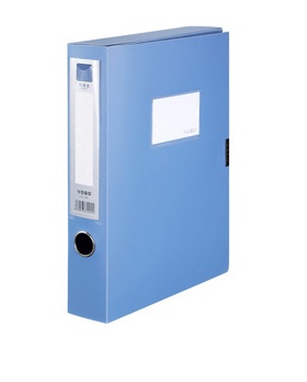 优邦(YOBO) HC-55 大容量高档A4档案盒 55mm 蓝色 学习 办公专用