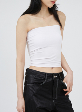 黑色抹胸上衣吊带背心女内搭无肩带裹胸夏打底内衣防走光背心女夏