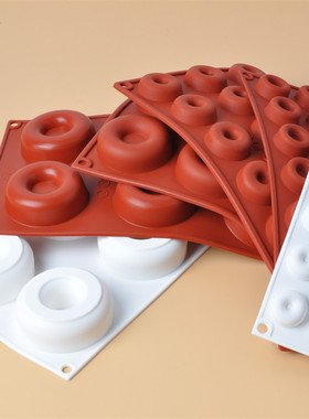 甜甜圈慕斯蛋糕硅胶模具 法式西点矽胶烘焙磨具 巧克力冰淇淋模