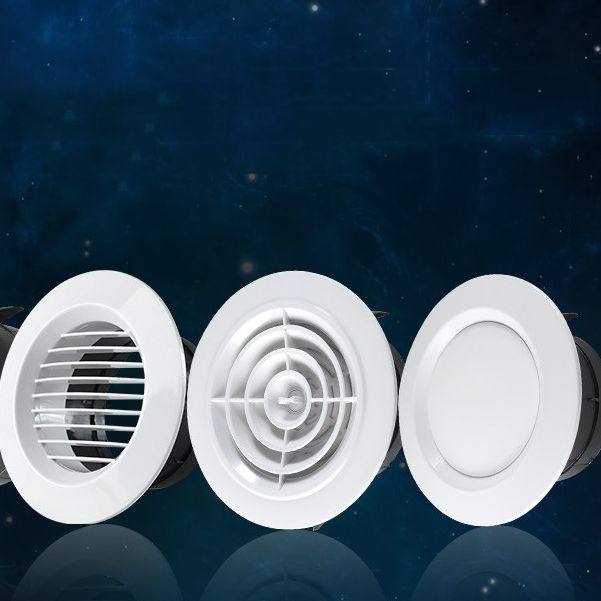 abs 新风中央空调系统排风出风罩圆形百叶排气口风罩通风口盖网罩