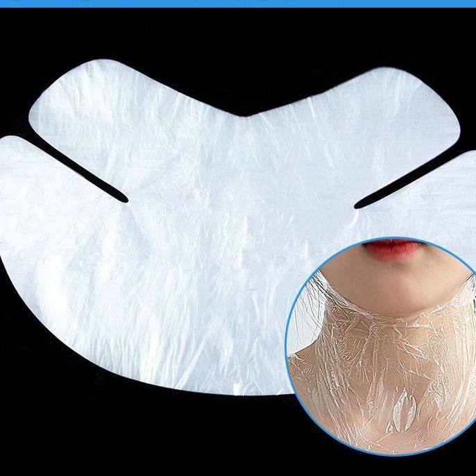 保鲜膜颈膜贴美容院塑料面膜贴膜消脖子颈纹透明面部保鲜膜热敷巾