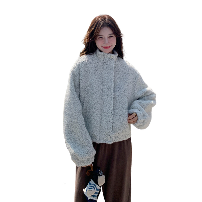 【新款】学院风韩版加厚小立领圈圈毛外套1010-P185-K278,女装短外套,2C355