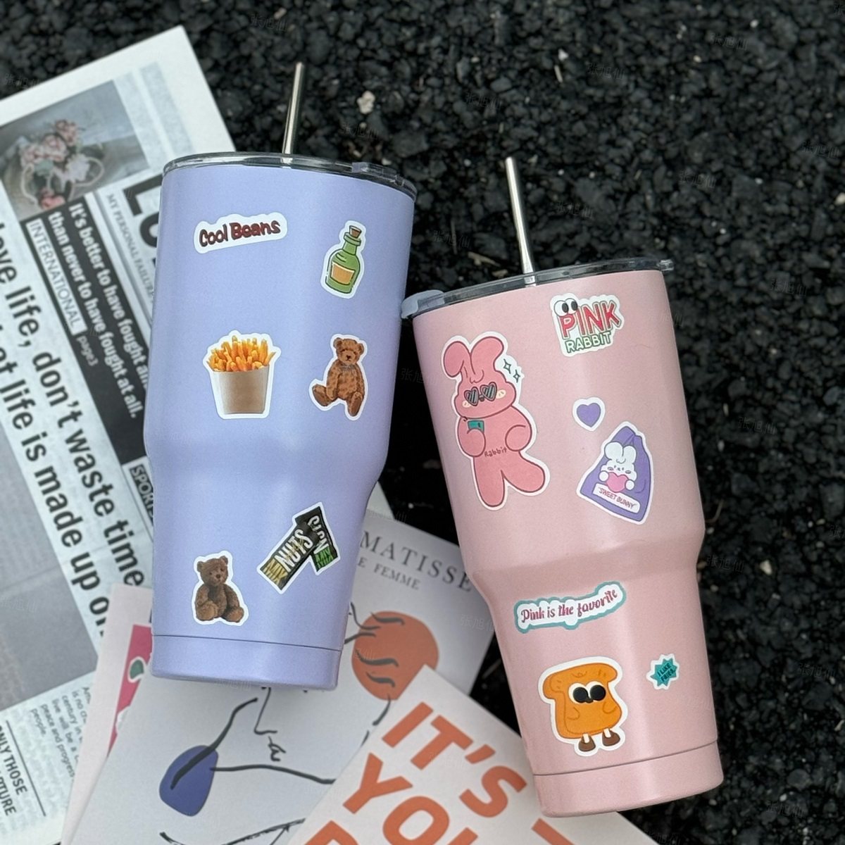 不锈钢304冰爆杯冷霸ins保冰杯网红车载便携两用爆款2026新款简约