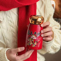 Women's light luxury retro stainless steel water cup, portable creative pocket, 316 new inner liner, high appearance level, traditional Chinese style thumbnail 7