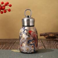 The light luxury 316 stainless steel peacock koi retro water cup is portable and has a high level of appearance. It is a creative outdoor little chubby boy thumbnail 3