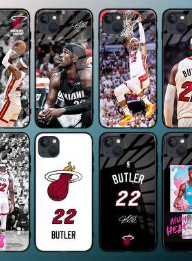 nba热火吉米巴特勒手机壳适用苹果13/14华为p60荣耀80篮球nova8红米K50小米12oppoRENO9vivoIQOO11钢化玻璃壳