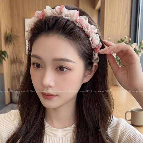 网纱发箍女带齿防滑高颅顶头箍