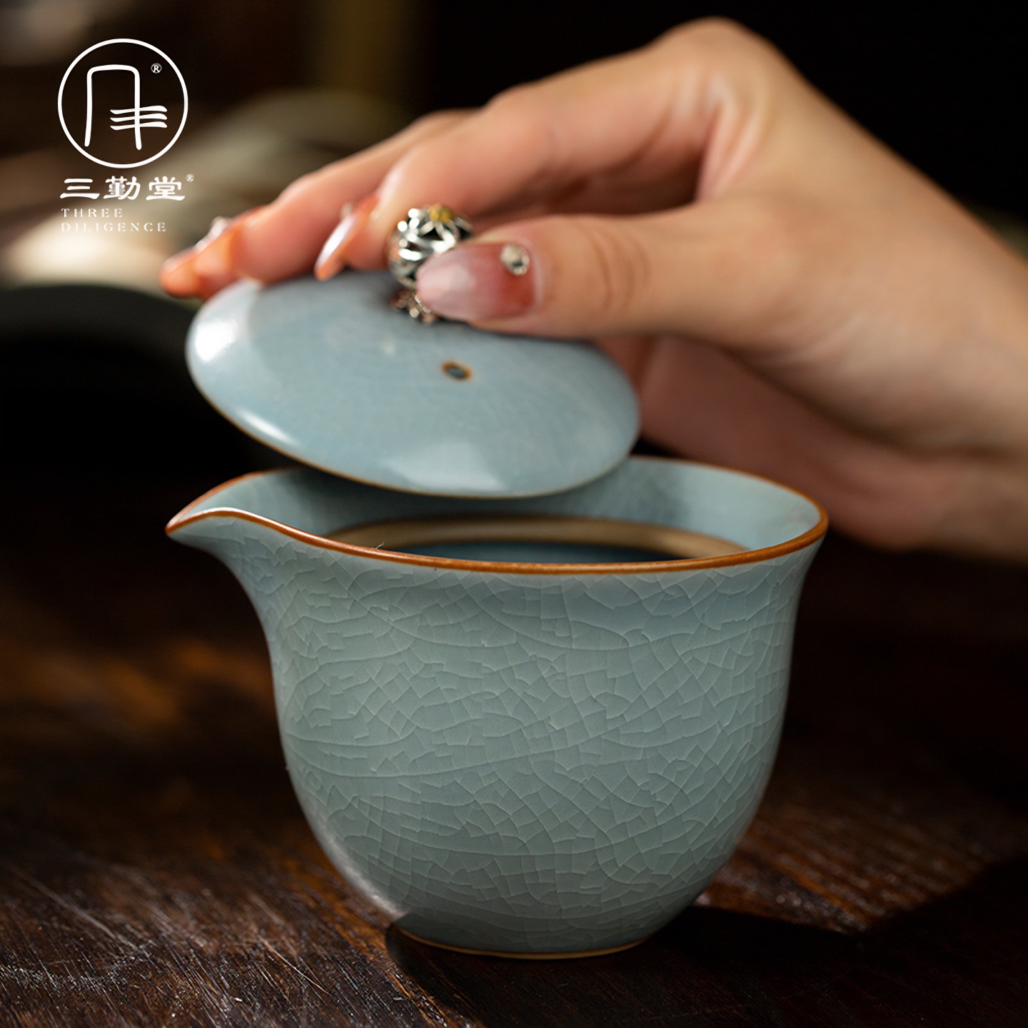 三勤堂汝窑开片可养s24020手抓壶