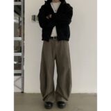 珠帆布弯刀】美拉德做旧显高cleanfit休闲弯刀宽松牛仔裤SR19P55，男装牛仔裤，电商D256-2(原A064-2)