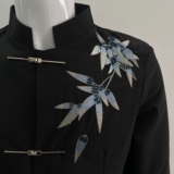 新中式男士中山装刺绣春新款新郎婚礼订婚宴会西服复古NB318P65，男装西服，电商D256-2(原A064-2)