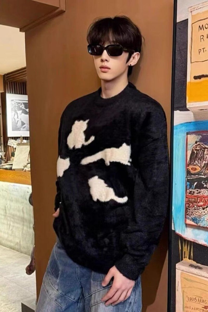 马海毛美式情侣兔子毛衣内搭新款针织运动衫NB287P50特,男装针织衫/毛衣,电商D256-2(原A064-2)