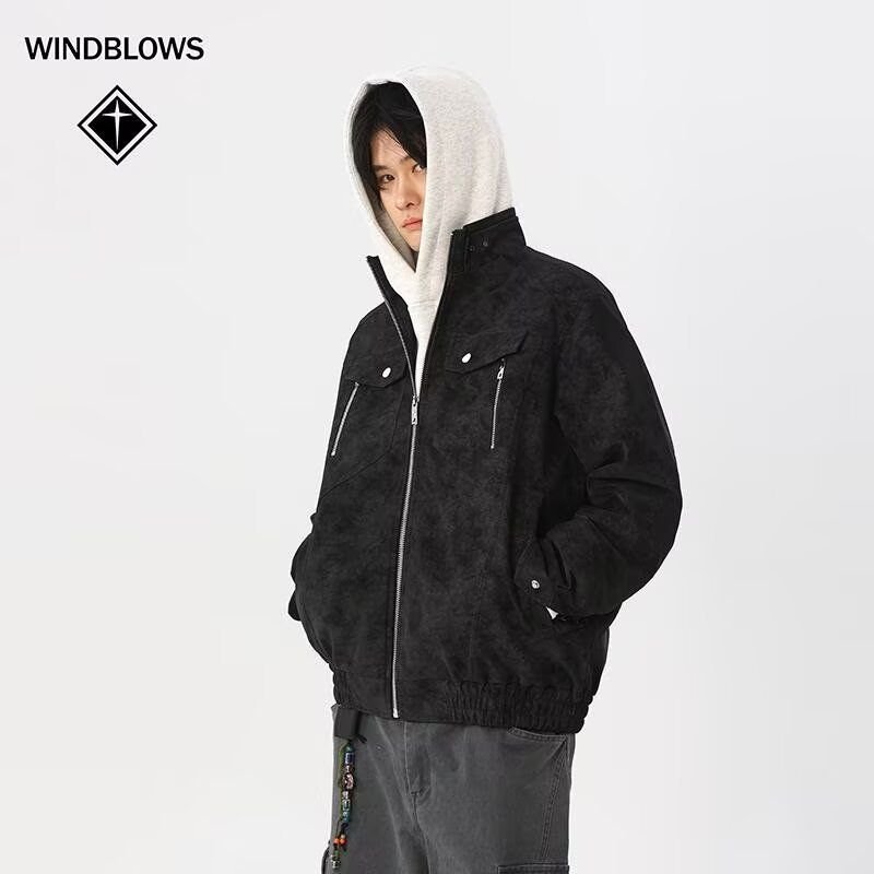 痞帅外套男ins高街潮牌港风日系原宿风韩版潮流宽松夹克k131p90,男装夹克,电商D256-2(原A064-2)