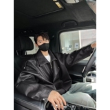 痞帅外套男立领皮衣高街潮牌港风日系风韩版潮流宽松夹克B120P75，男装夹克，电商D256-2(原A064-2)