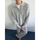新款开衫毛衣美式复古休闲慵懒风V领针织衫男纯色外套潮NB237P65，男装针织衫/毛衣，电商D256-2(原A064-2)