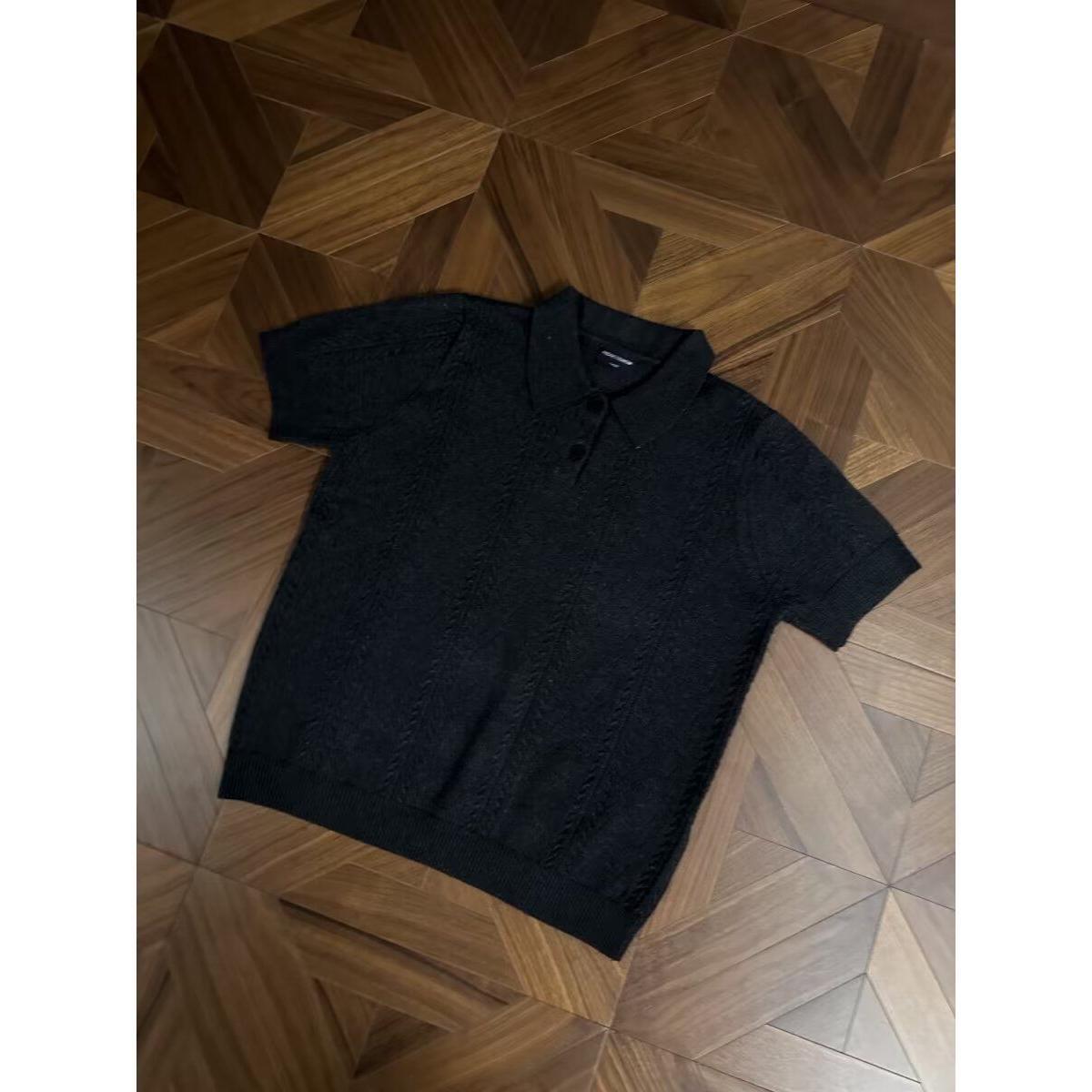 针织衫翻领短袖polo衫男潮牌夏季t恤韩版修身潮流搭体恤JH34P40,男装Polo衫,电商D256-2(原A064-2)