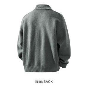 男士立领开衫毛衣搭配休闲裤潮男装穿搭针织外套运动套装NB225P65图片