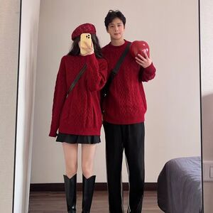 圆领毛衣针织衫男潮牌帅气秋冬季打底衫NB378P55