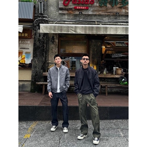 夹克外套男款秋季修身立领痞帅高级感男装时尚飞行员工装nb70 p75图片