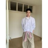 美式简约拼色条纹长袖衬衫男女高级感宽松百搭开衫衬衣NB73P45，男装衬衫，电商D256-2(原A064-2)