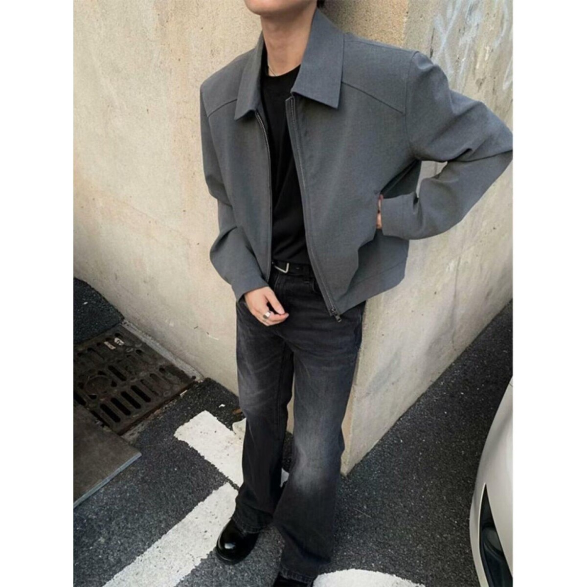 痞帅外套男ins高街潮牌港风日系原宿风韩版潮流宽松夹克J234P65,男装夹克,电商D256-2(原A064-2)