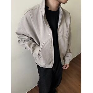 秋痞帅外套男ins高街潮牌港风日系原宿风韩版潮流宽松夹克E46 P90图片