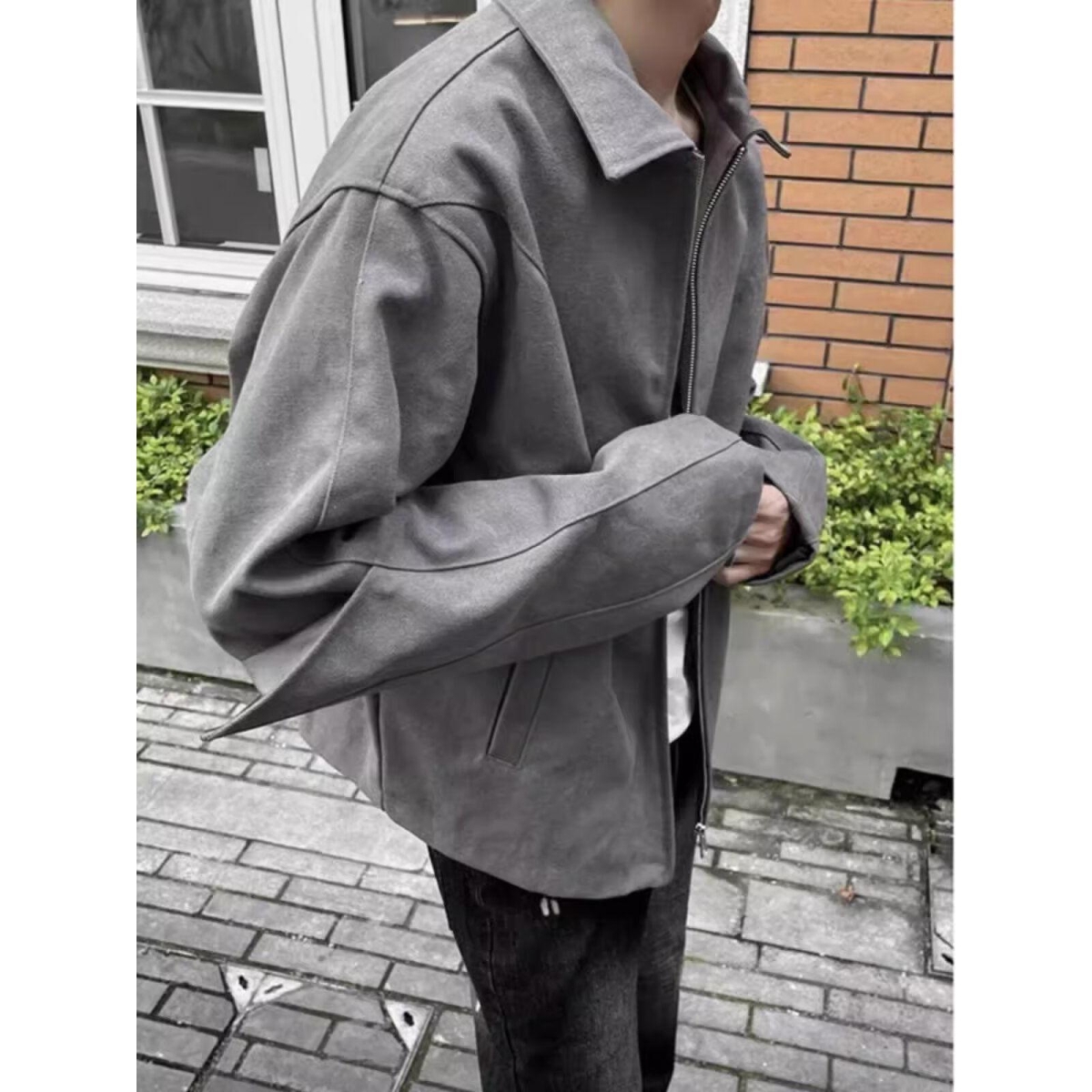 春秋痞帅外套男高街潮牌港风日系原宿风韩版潮流宽松夹克J76P55，男装夹克，电商D256-2(原A064-2)