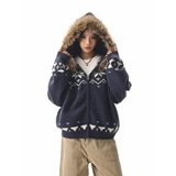 加厚毛领连帽毛衣外套宽松百搭运动风针织衫保暖上衣NB309 P65,男装针织衫/毛衣,电商D256-2(原A064-2), 加厚毛领连帽毛衣外套宽松百搭运动风针织衫保暖上衣NB309 P65,男装针织衫/毛衣,电商D256-2(原A064-2),