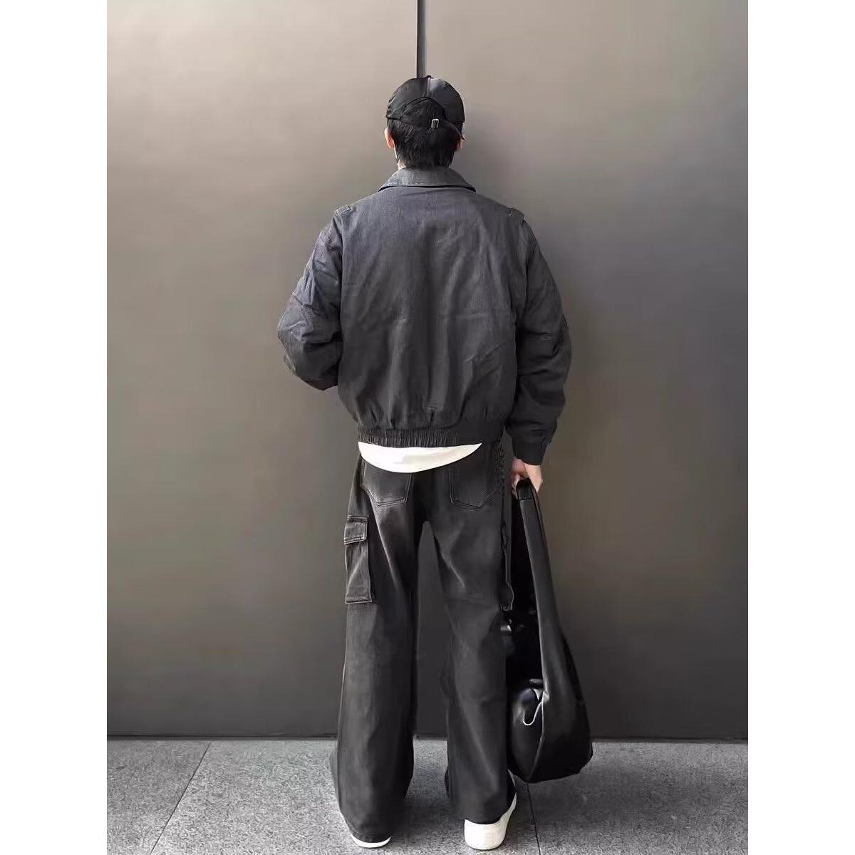 痞帅外套男ins高街潮牌港风日系原宿风韩版潮流宽松夹克J35P95,男装夹克,电商D256-2(原A064-2)