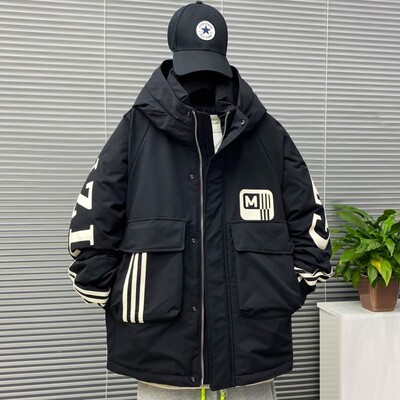 连帽冲锋衣休闲撞色潮流外套