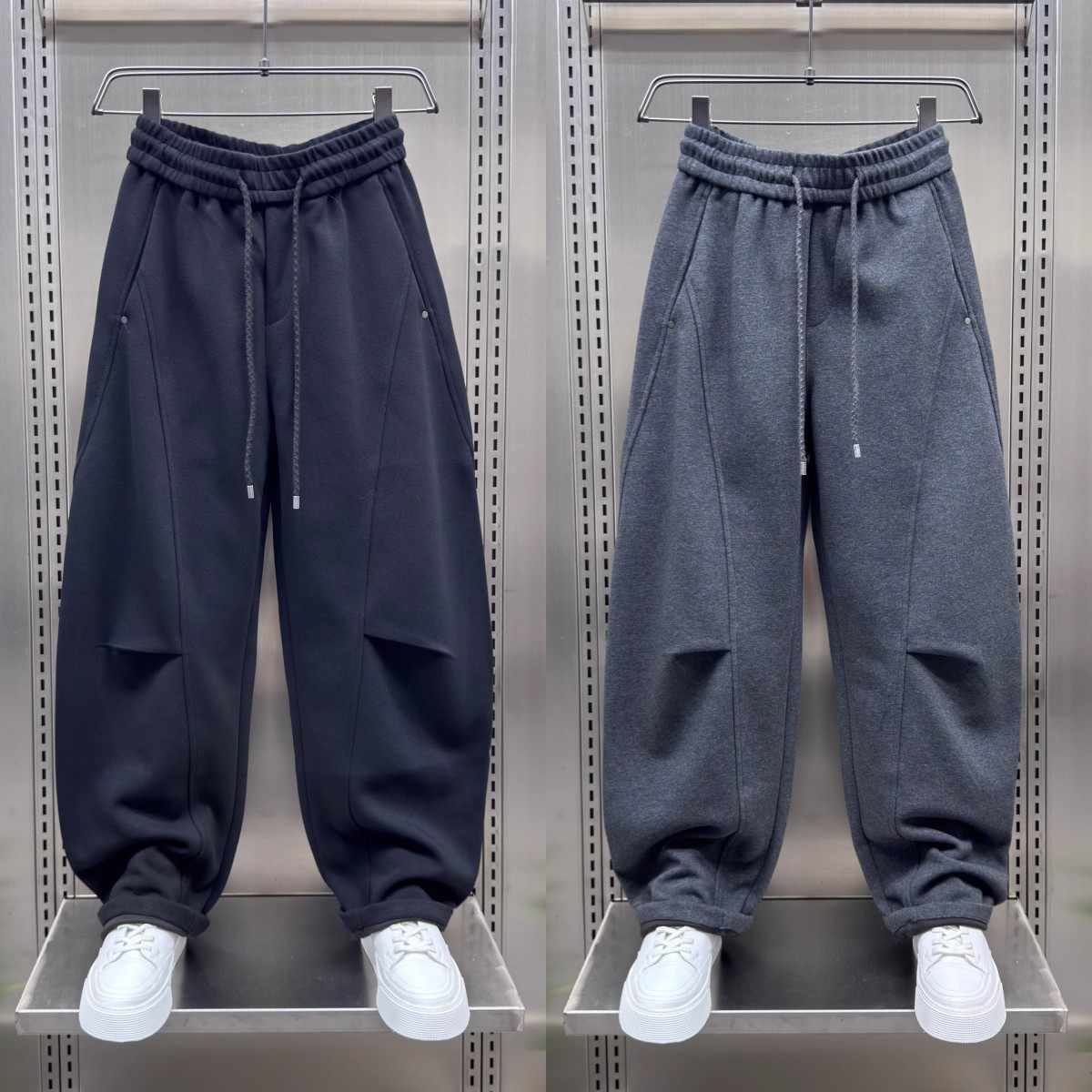 特大码300斤美式高街潮牌阔腿弯刀裤男春秋季新款宽松直筒哈伦裤,男装,卫裤,淘宝优惠券,粉丝福利购,淘宝优惠卷