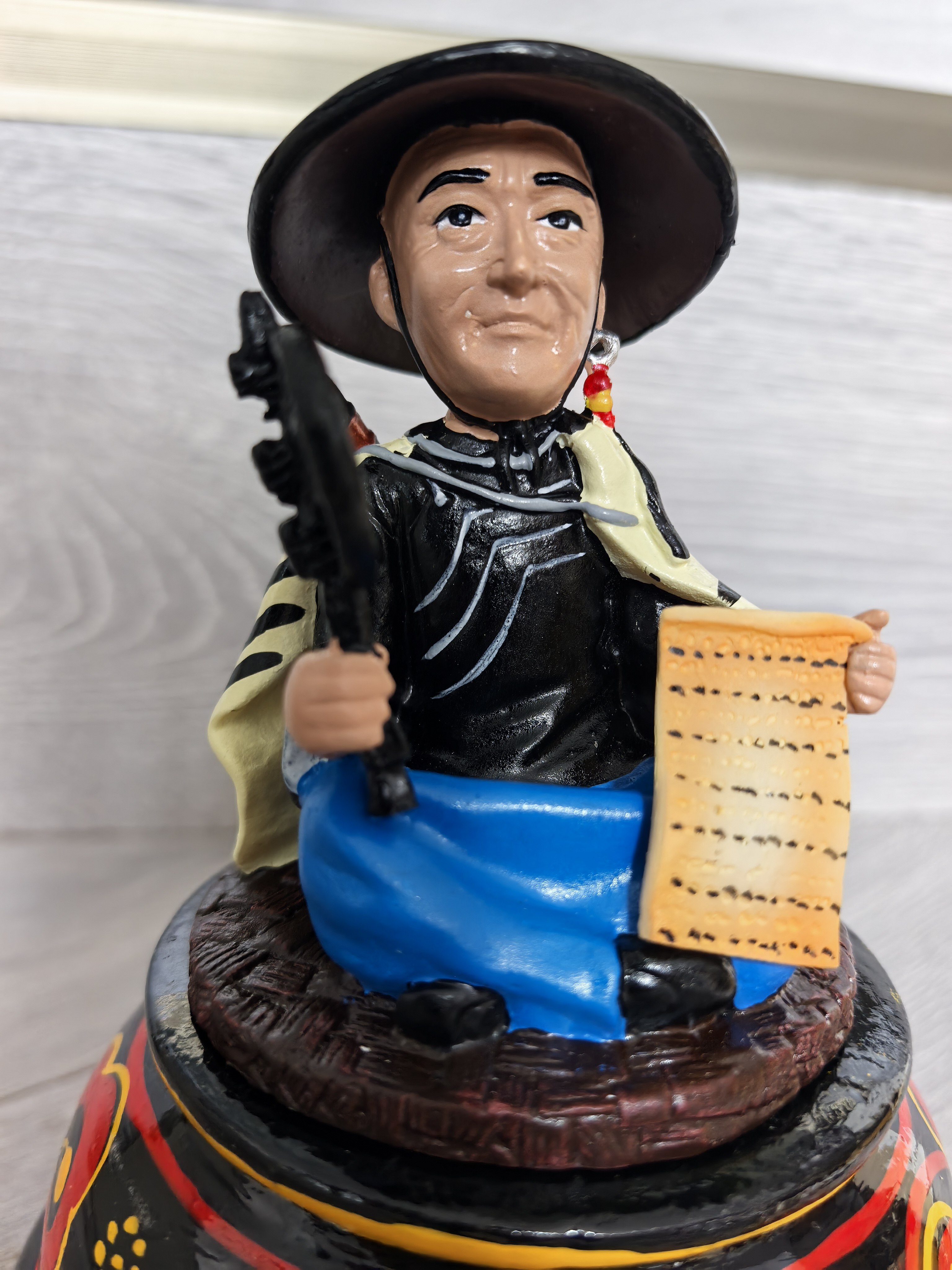 彝族毕摩造型摆件车辆摆放祭师念经祈福保平安民族风特色车饰装饰
