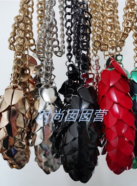 ins多色重工面具合金饰品
