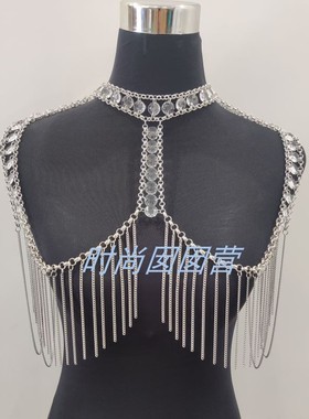合金亚克力男女通用欧美风肩链